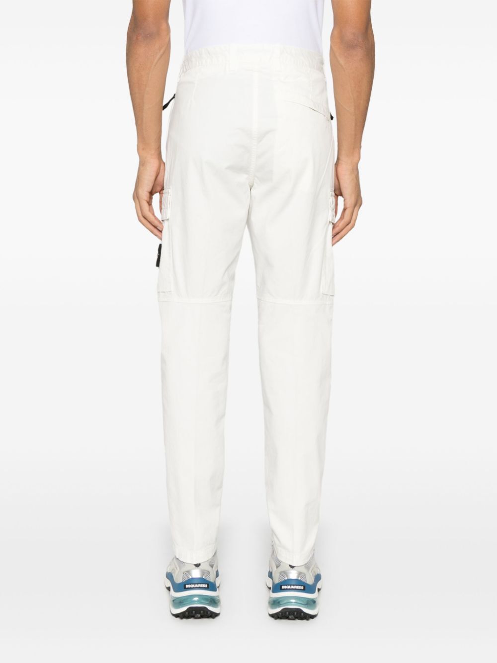 TAPERED LEG COTTON CARGO TROUSERS
