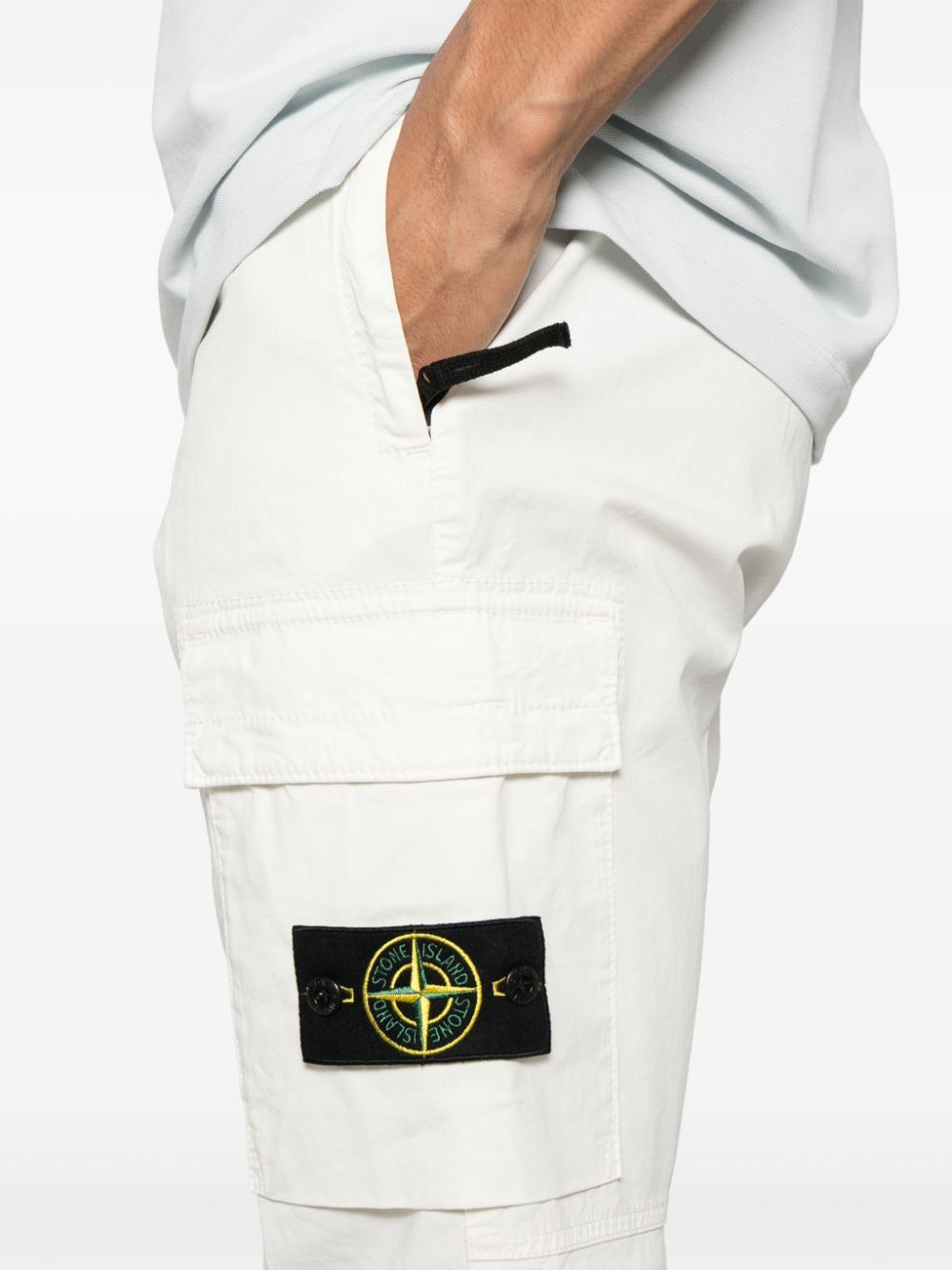 TAPERED LEG COTTON CARGO TROUSERS
