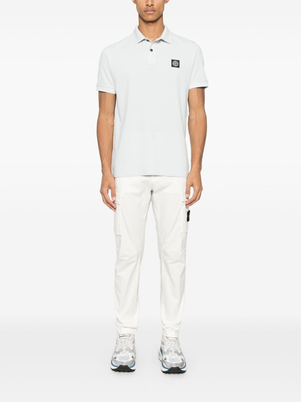 TAPERED LEG COTTON CARGO TROUSERS