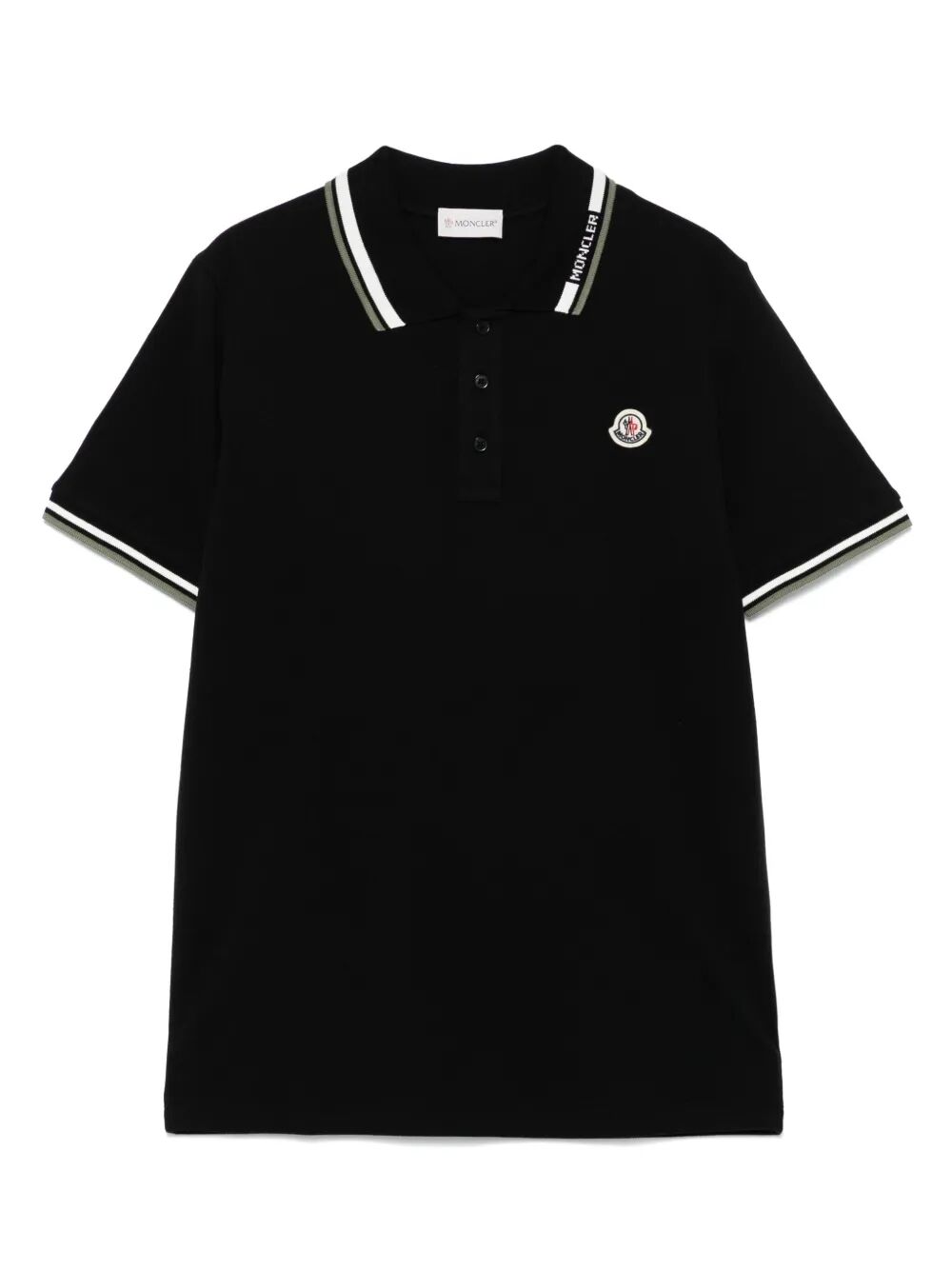 TRICOLOUR-TRIMMED COTTON PIQUÉ POLO SHIRT