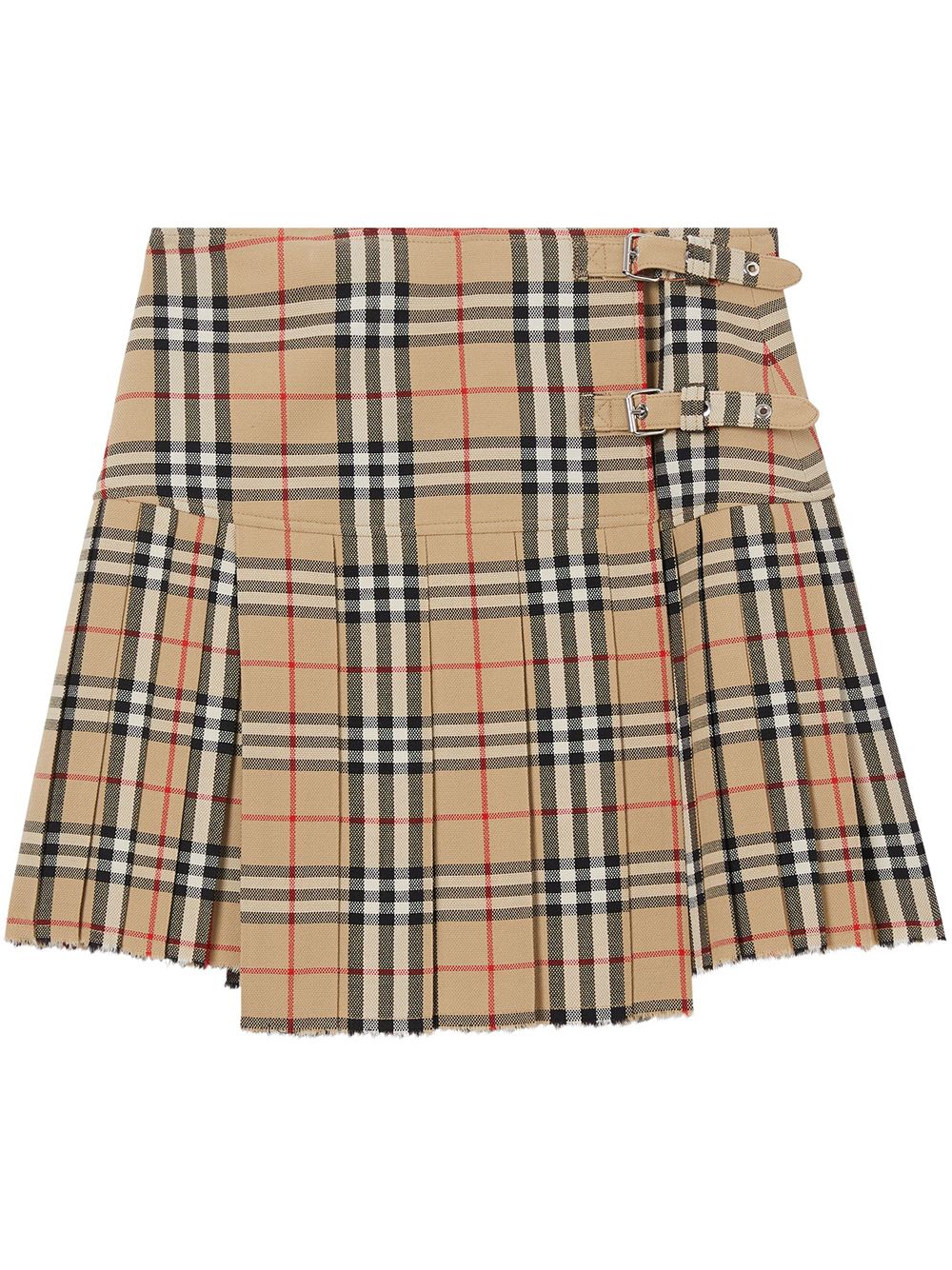 VINTAGE CHECK WOOL MINISKIRT