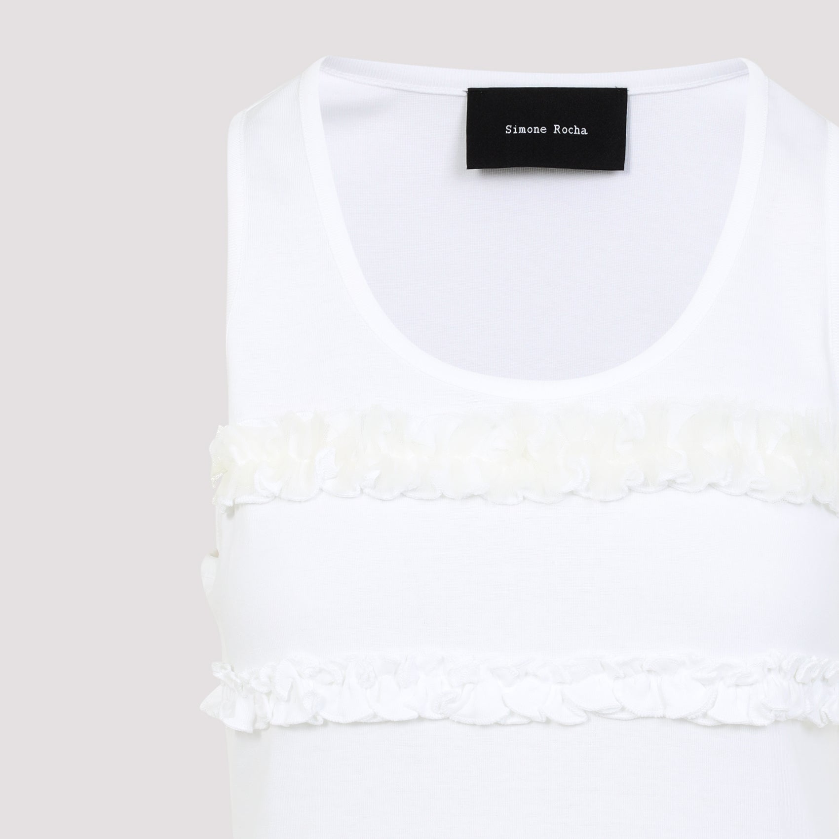 Fitted Ruffle Frill Tank Top