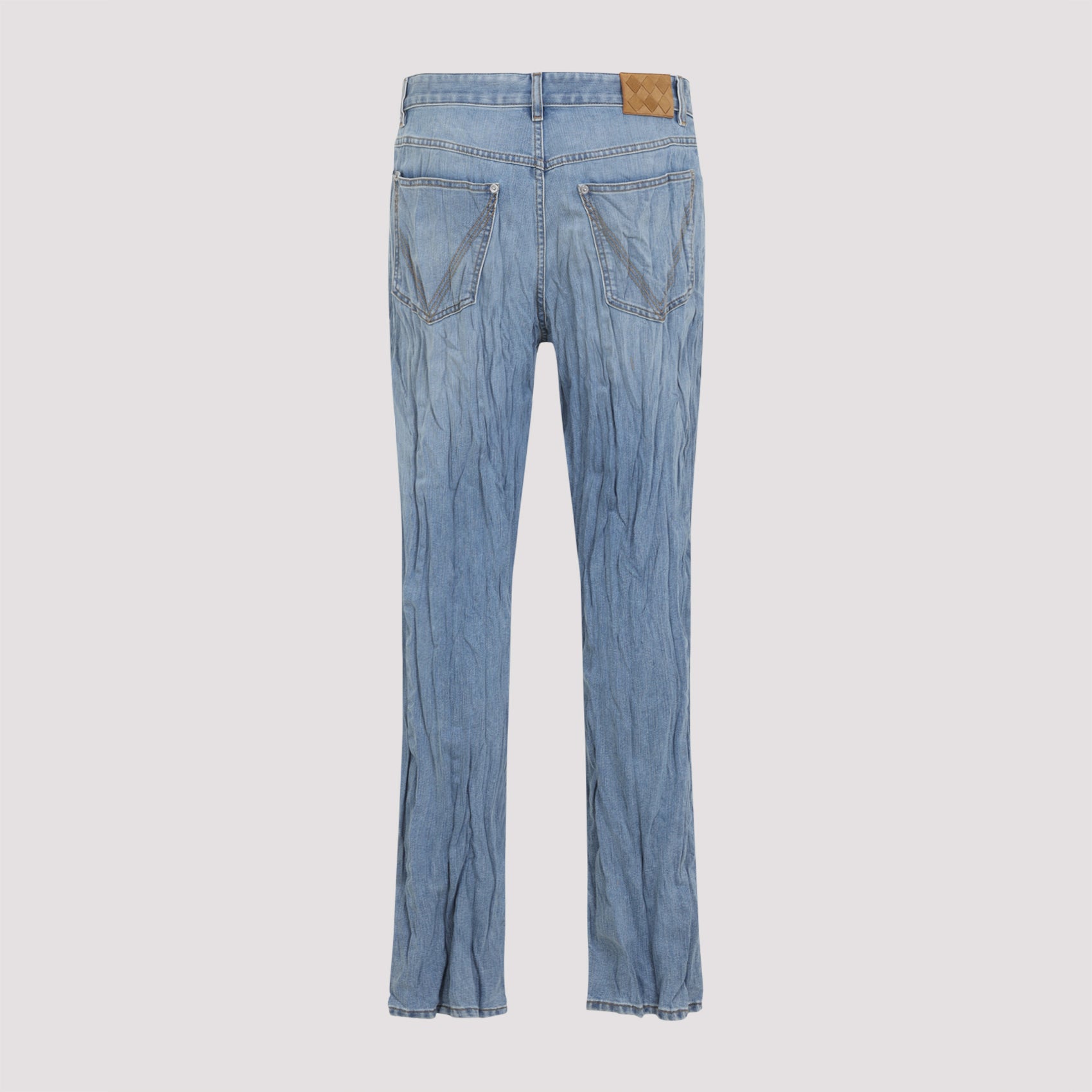 Crushed Denim Pants
