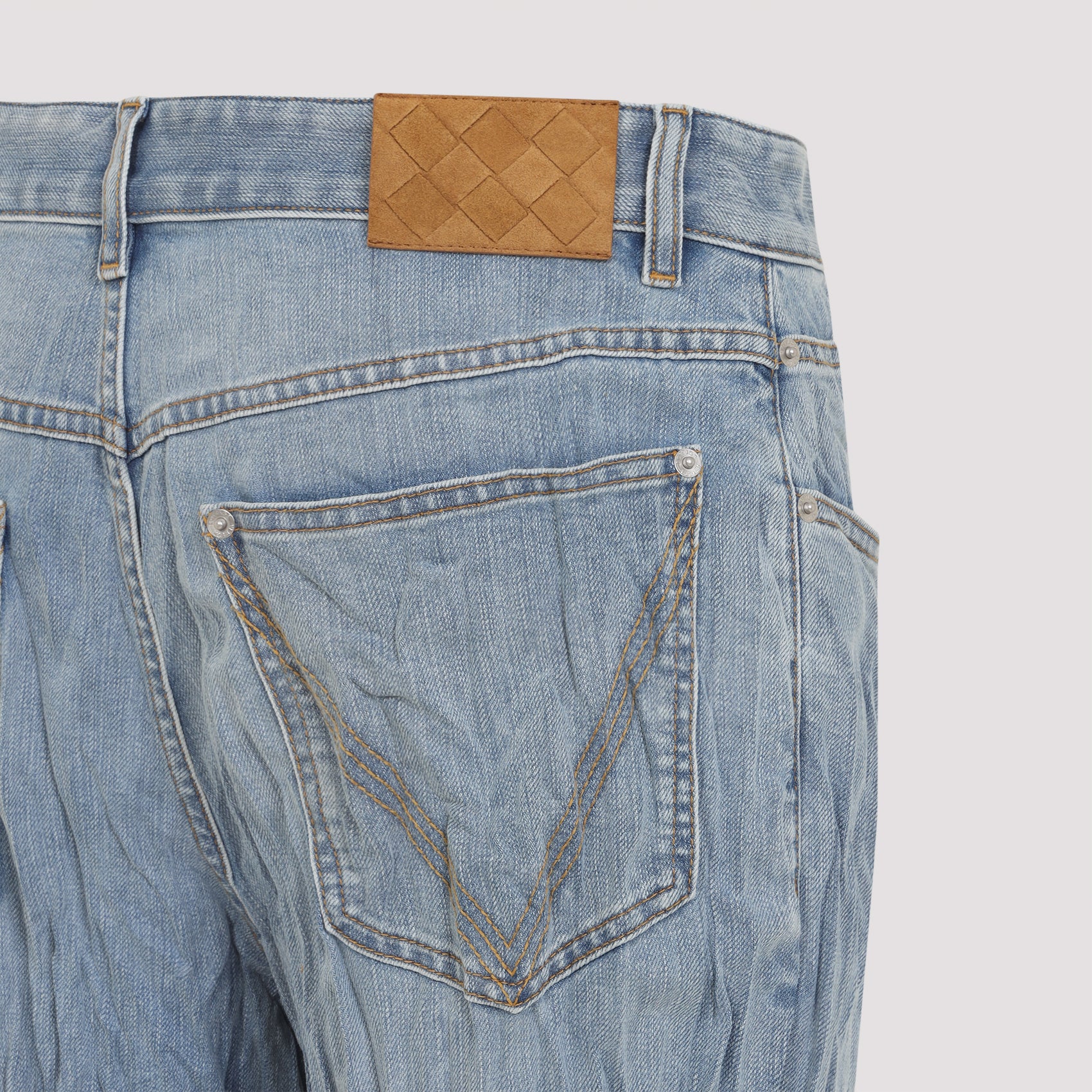 Crushed Denim Pants