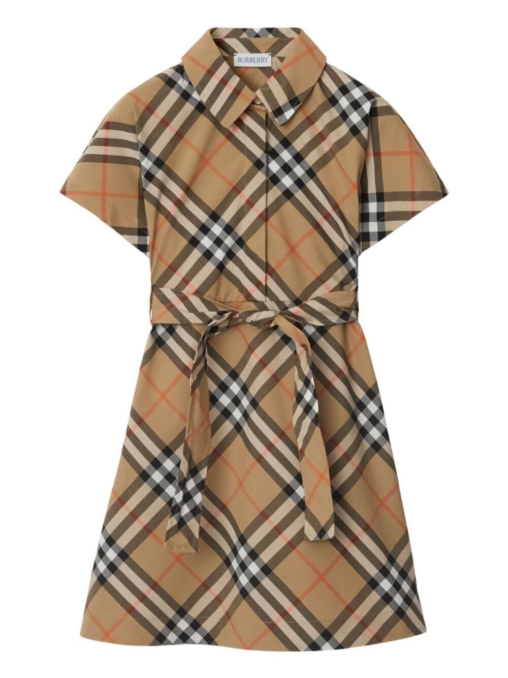 CHECK COTTON SHIRT DRESS