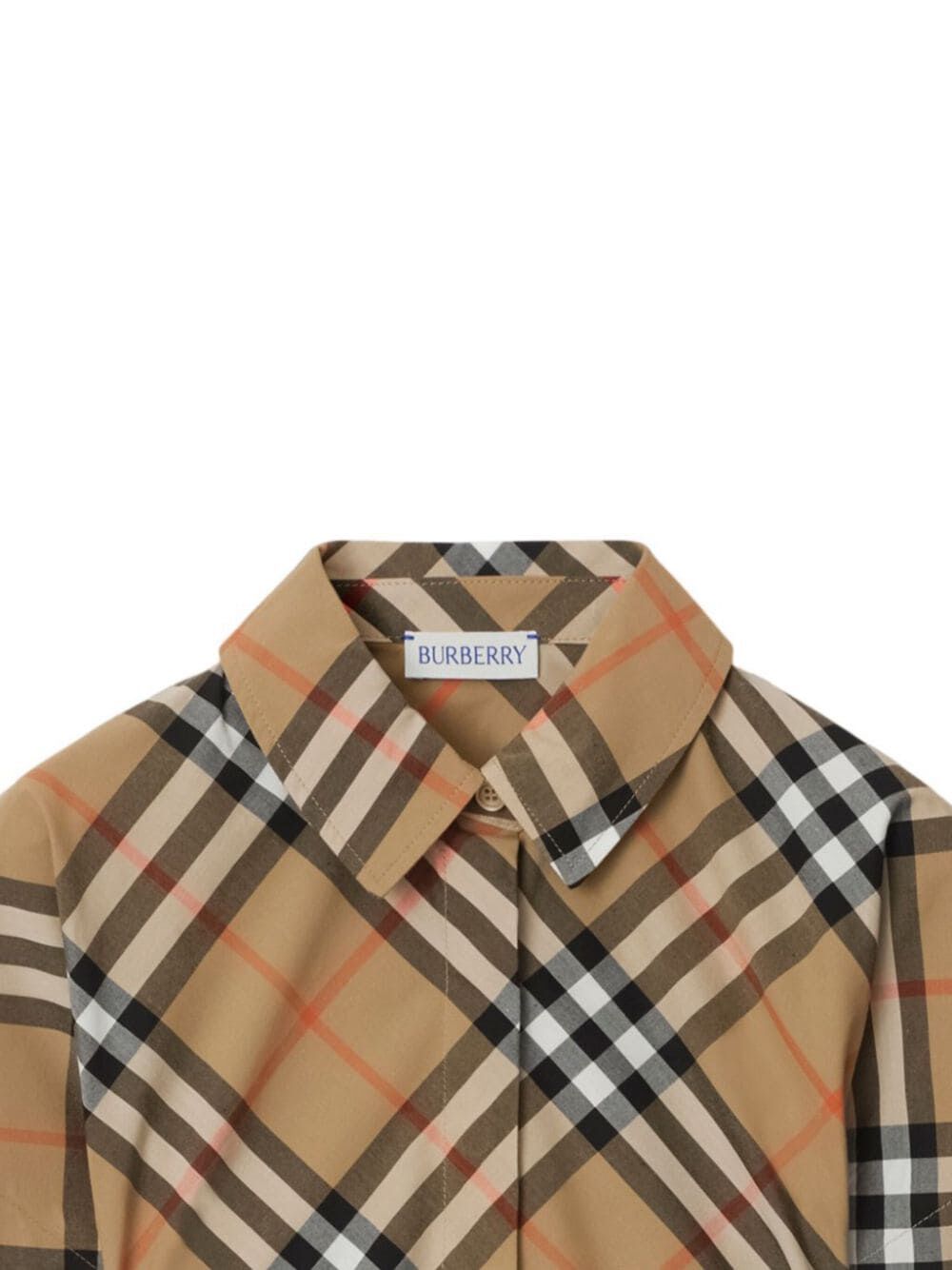 CHECK COTTON SHIRT DRESS