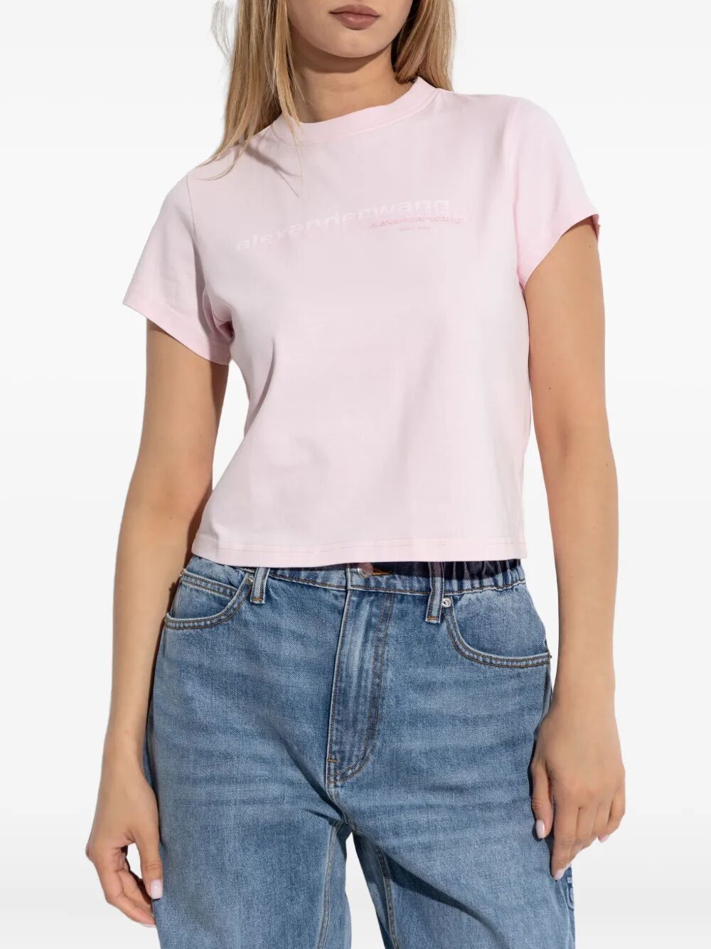 COTTON SHRUNKEN LOGO T-SHIRT
