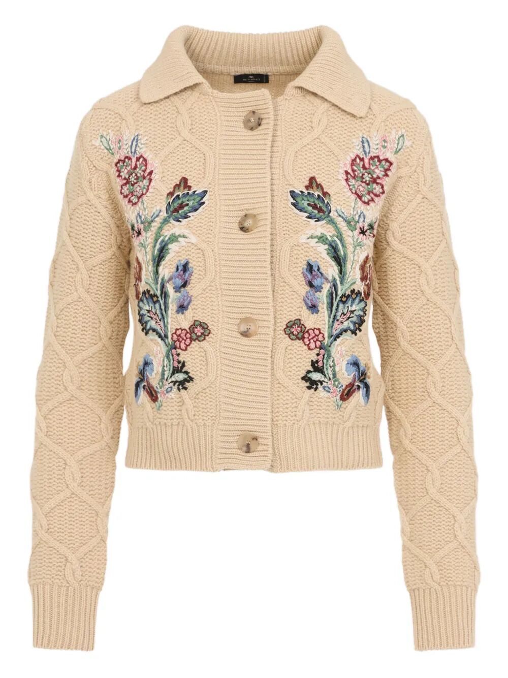 FLORAL-EMBROIDERED CARDIGAN