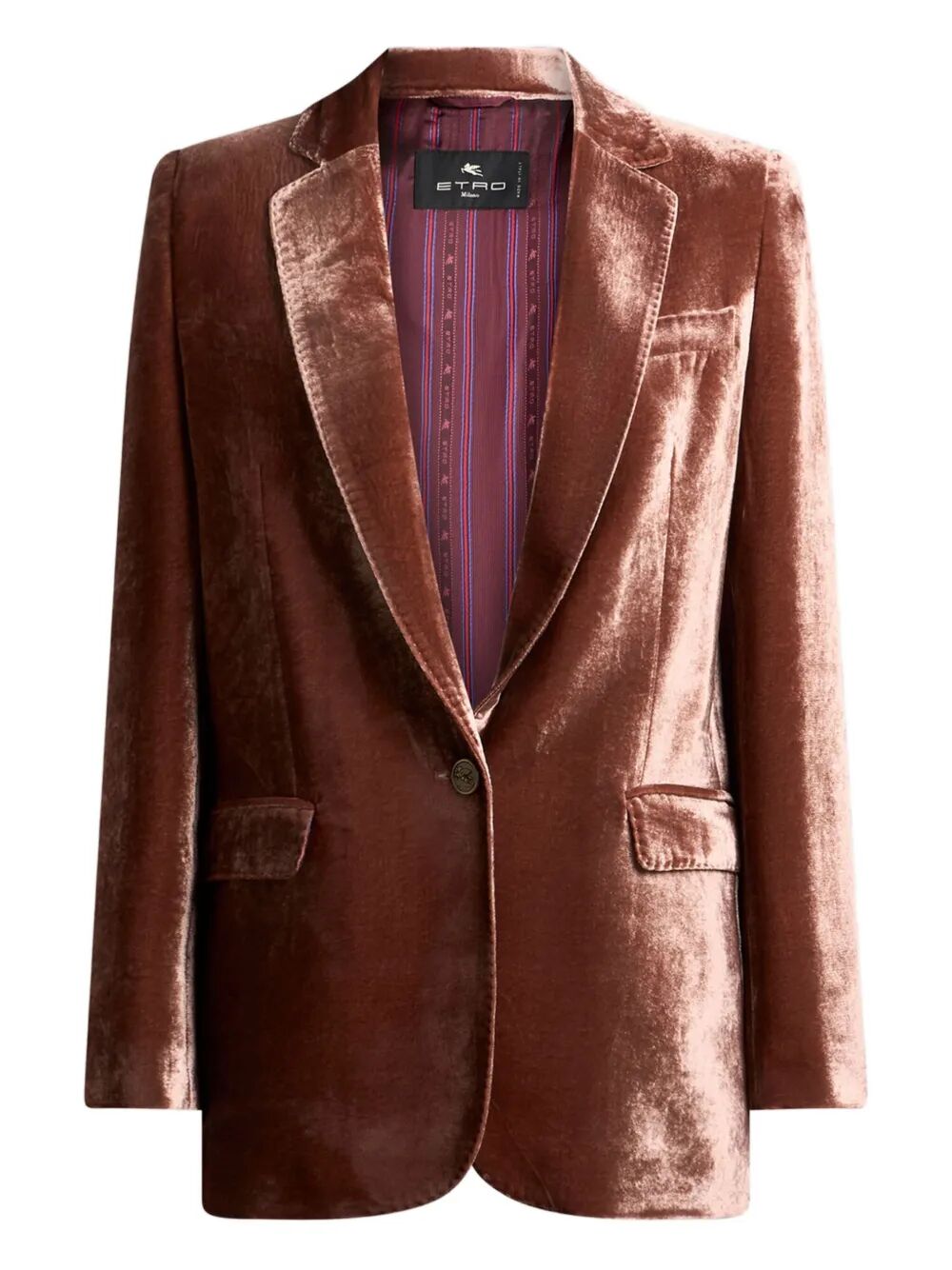SILK-BLEND VELVET STRAIGHT-CUT BLAZER
