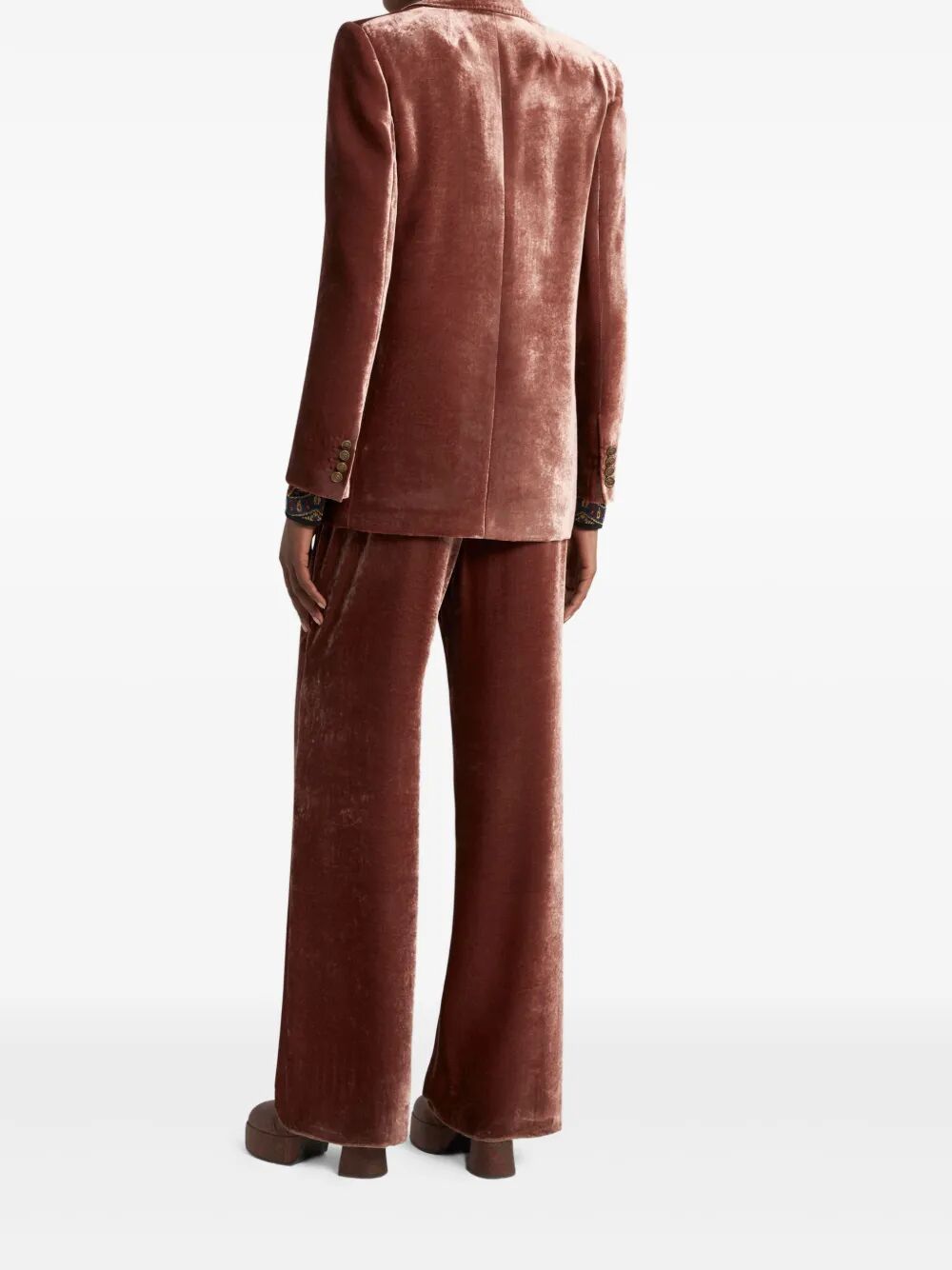SILK-BLEND VELVET STRAIGHT-CUT BLAZER