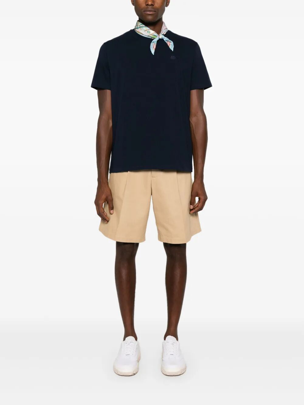 PEGASO-EMBROIDERED COTTON T-SHIRT