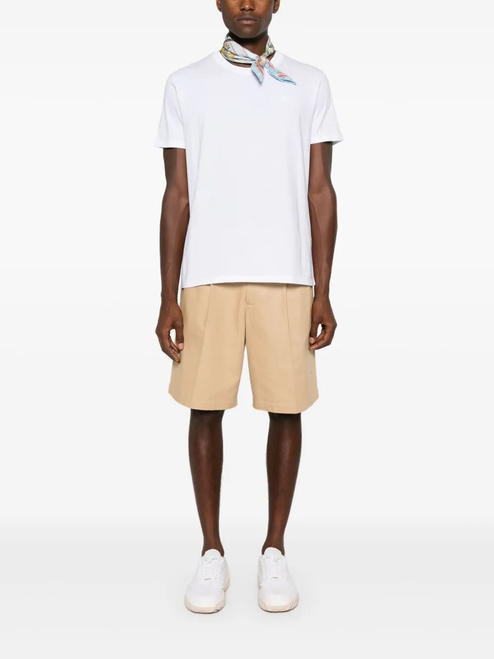 PEGASO-EMBROIDERED COTTON T-SHIRT