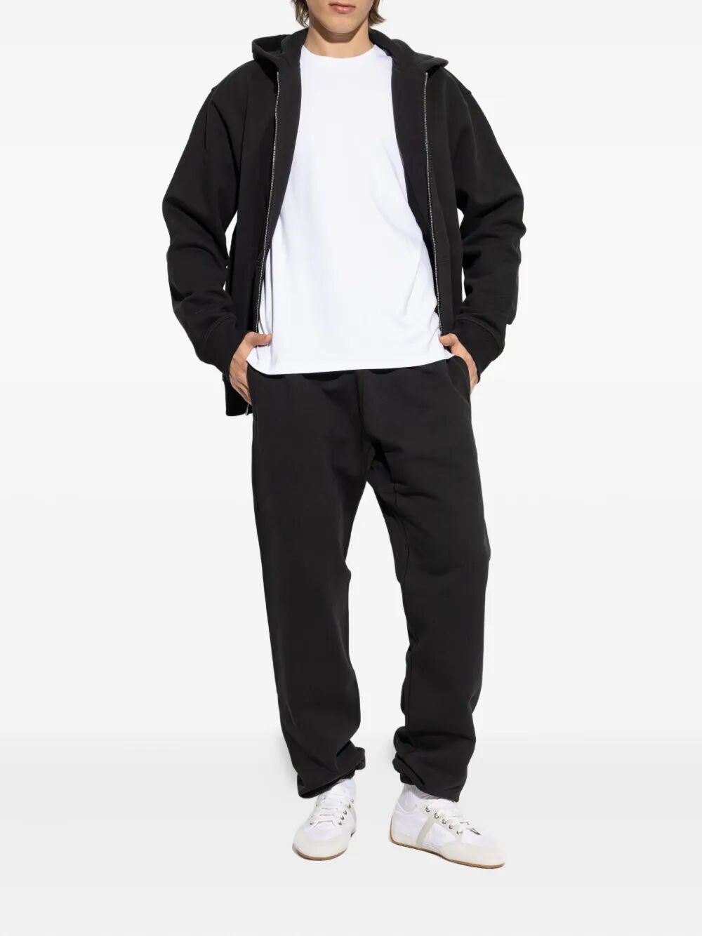 ZIPPED COTTON HOODIE