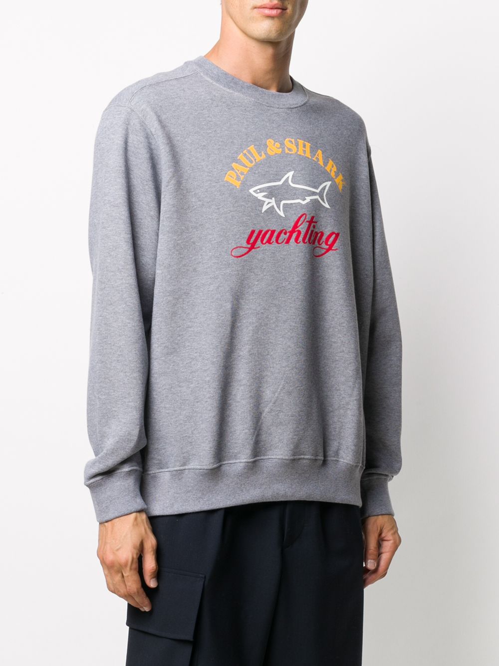 LOGO-PRINT COTTON CREW NECK SWEATSHIRT