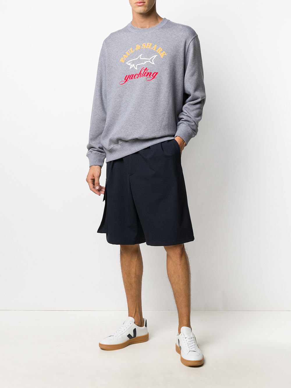 LOGO-PRINT COTTON CREW NECK SWEATSHIRT