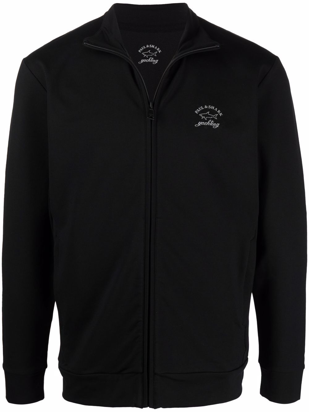 LOGO-PRINT ZIP-UP COTTON BLEND SWEATSHIRT