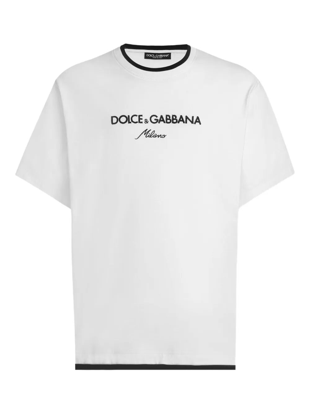 LOGO-EMBROIDERED LAYERING COTTON T-SHIRT