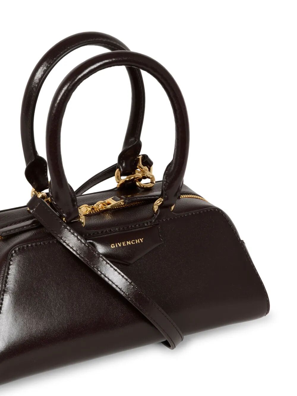 MINI ANTIGONA EAST-WEST BAG IN BOX LEATHER