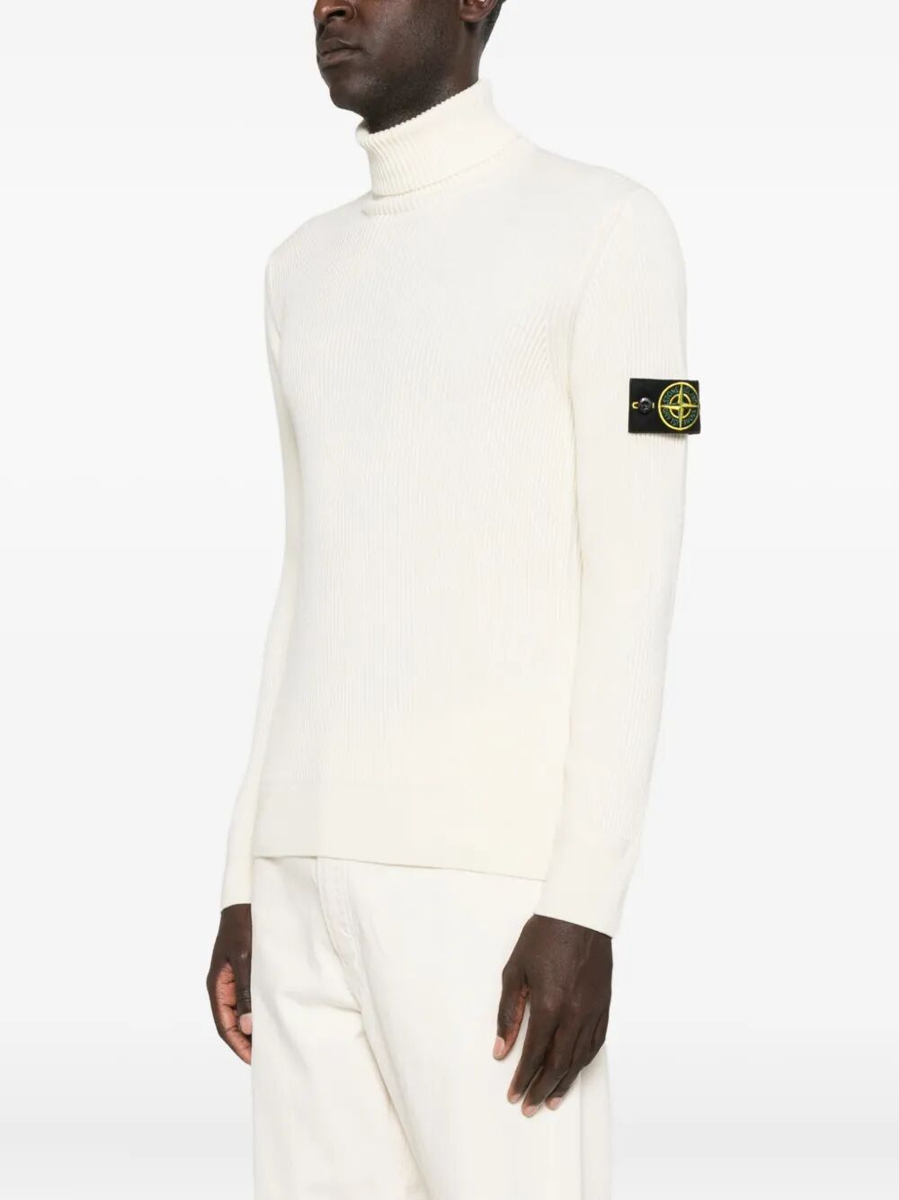 RIBBED WOOL TURTLENECK PULLOVER