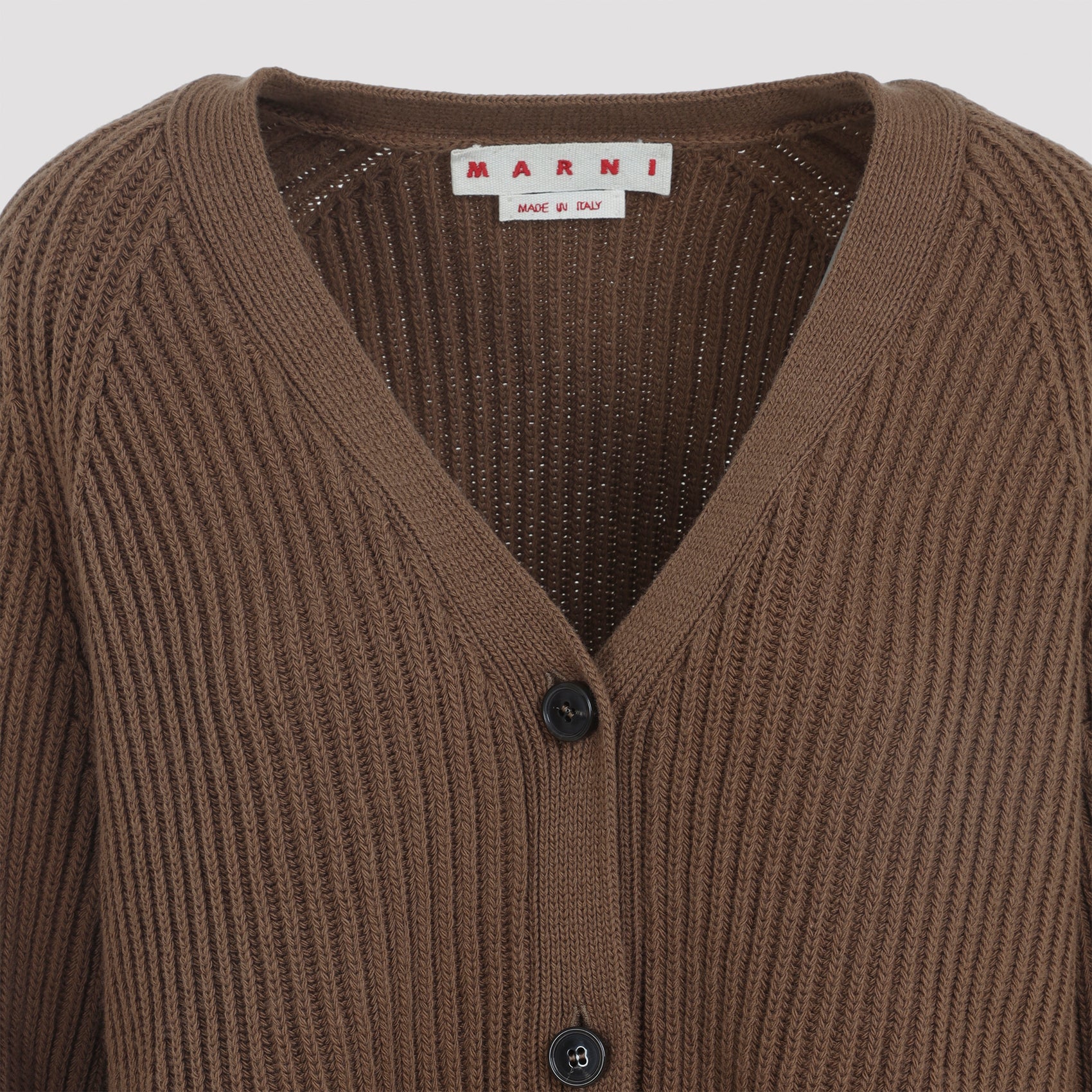 V Neck Bicolor Cardigan