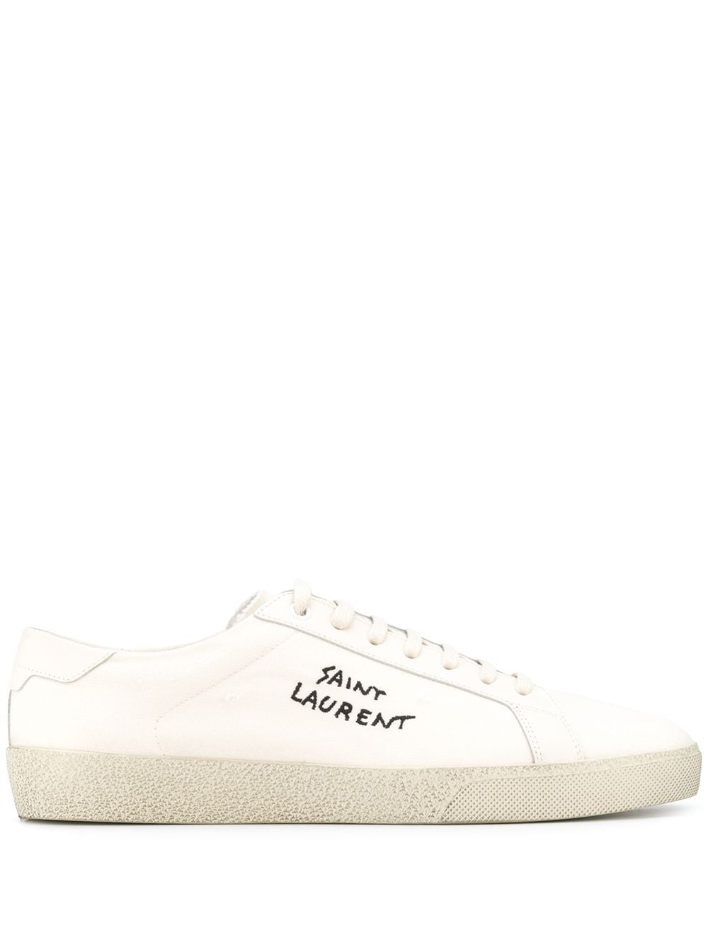 COURT CLASSIC SL/06 EMBROIDERED CANVAS AND LEATHER SNEAKERS