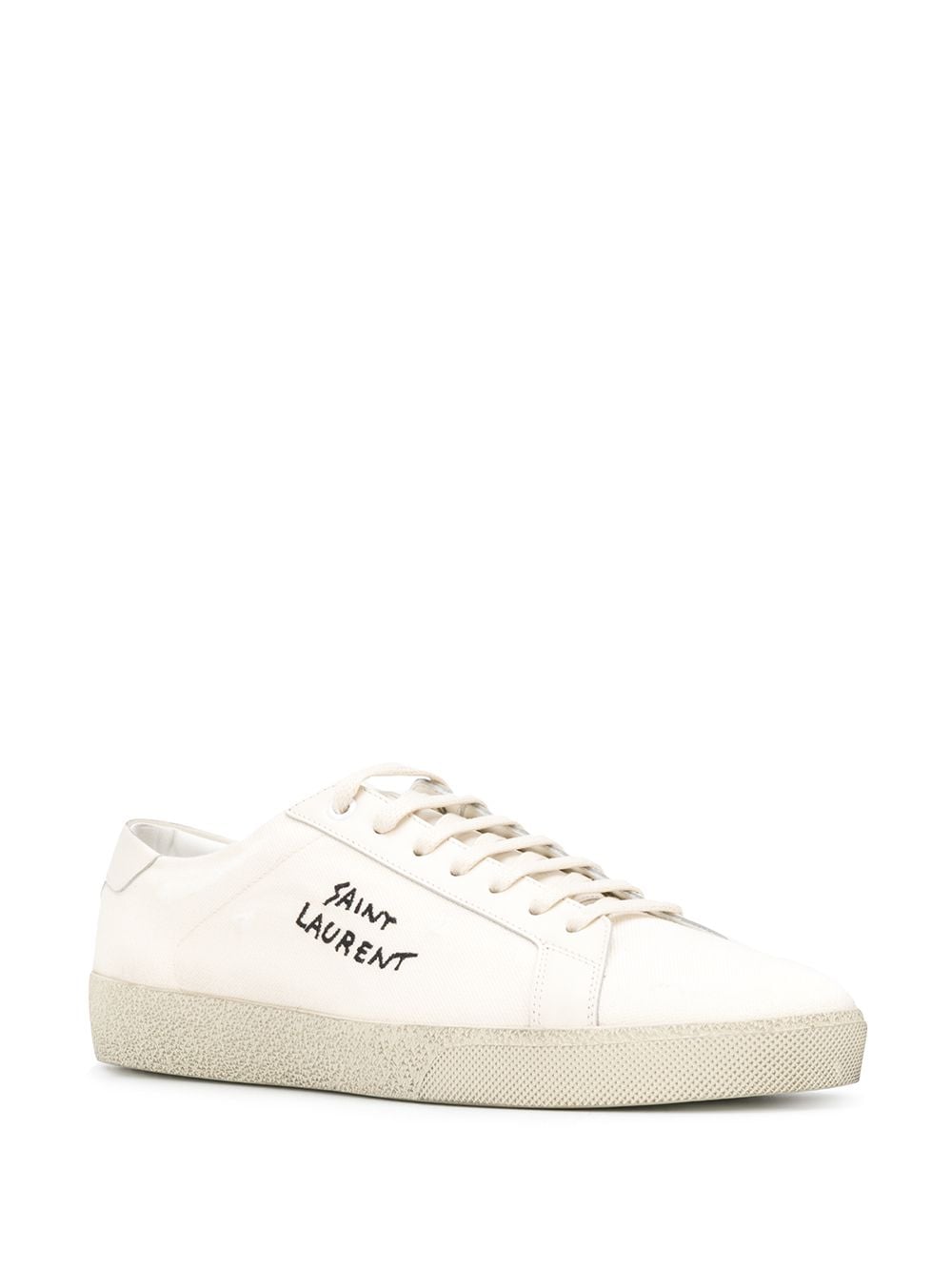 COURT CLASSIC SL/06 EMBROIDERED CANVAS AND LEATHER SNEAKERS