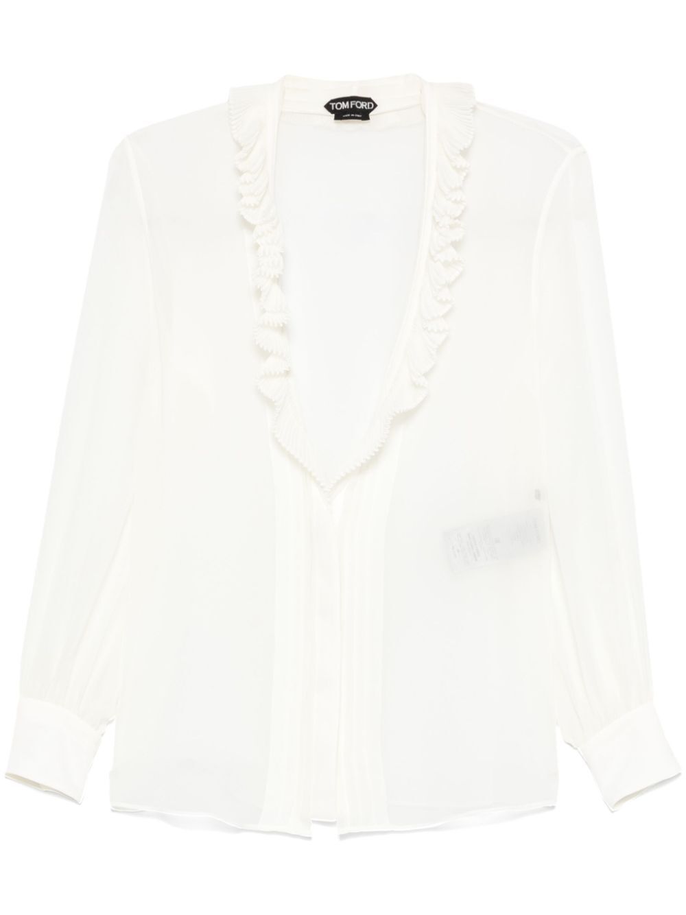 RUFFLE-DETAILED SILK BLOUSE