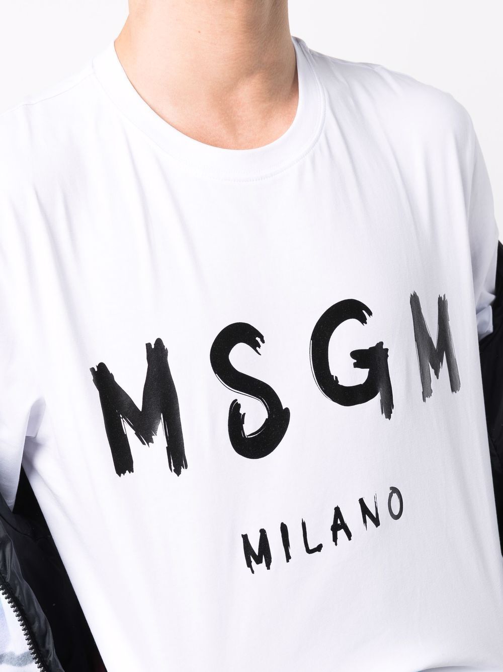 BRUSHED LOGO COTTON T-SHIRT