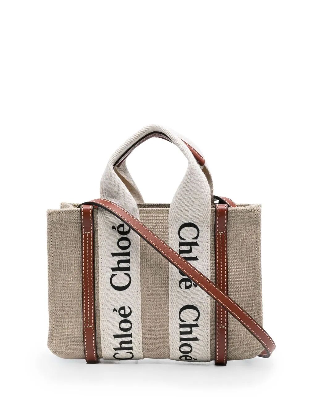MINI WOODY LINEN TOTE BAG