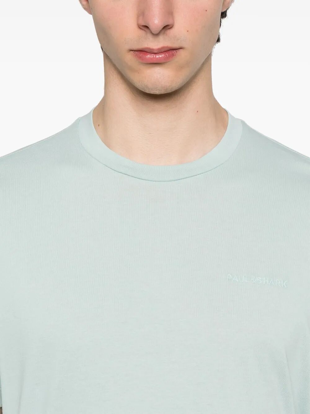 TONE-ON-TONE EMBROIDERY COTTON JERSEY T-SHIRT