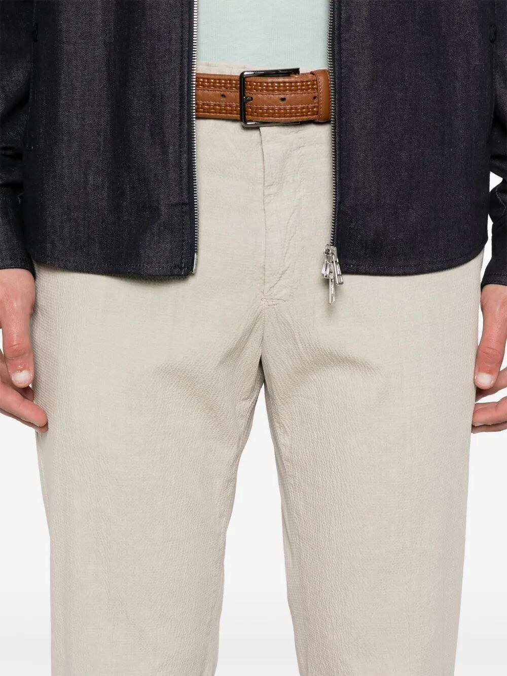 REBEL TAPERED LEG COTTON TROUSERS
