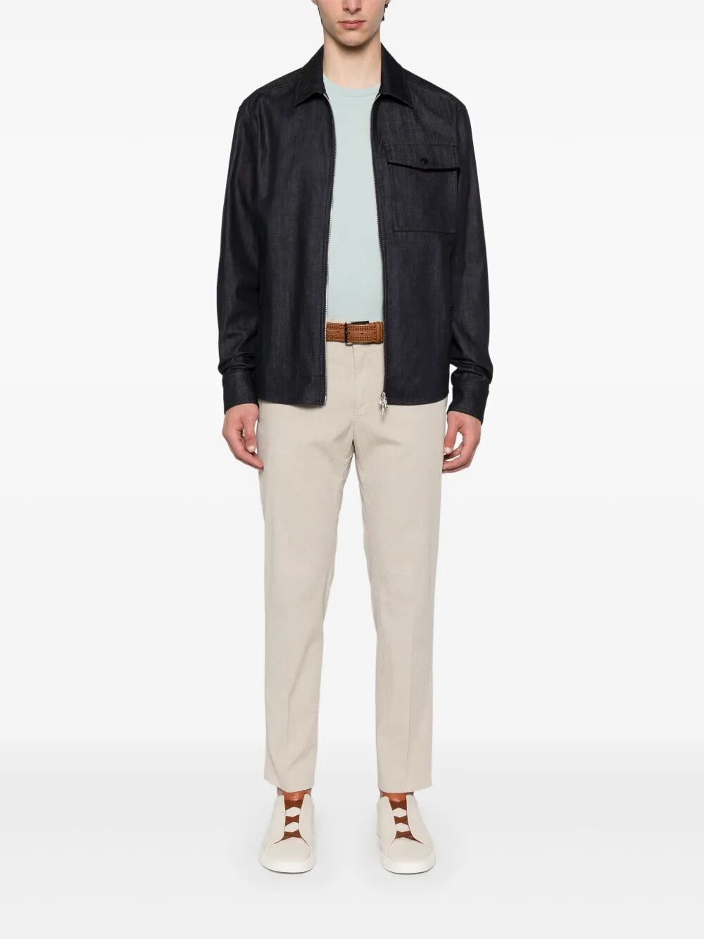 REBEL TAPERED LEG COTTON TROUSERS