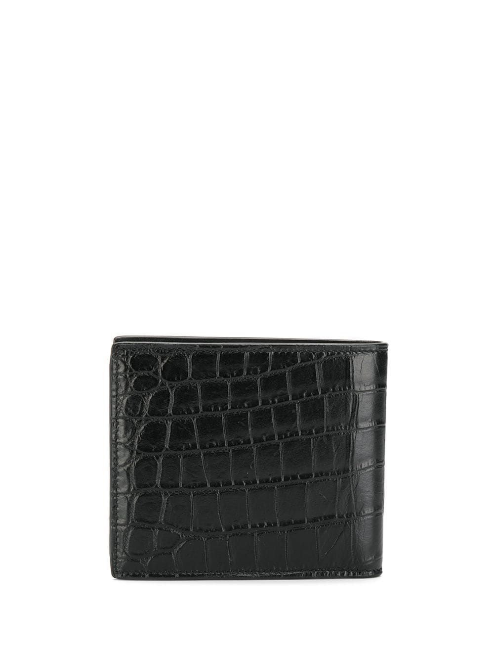 TINY CASSANDRE EAST/WEST BI-FOLD WALLET IN CROCODILE-EMBOSSED MATTE LEATHER