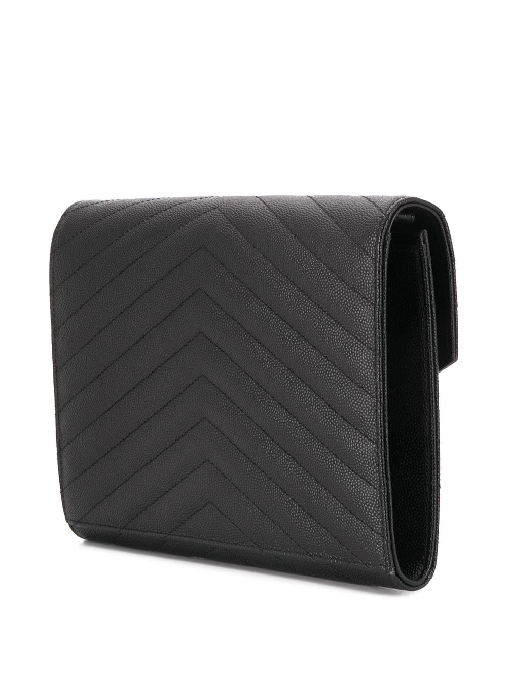 CASSANDRE MATELASSÉ FLAP POUCH IN GRAIN DE POUDRE LEATHER