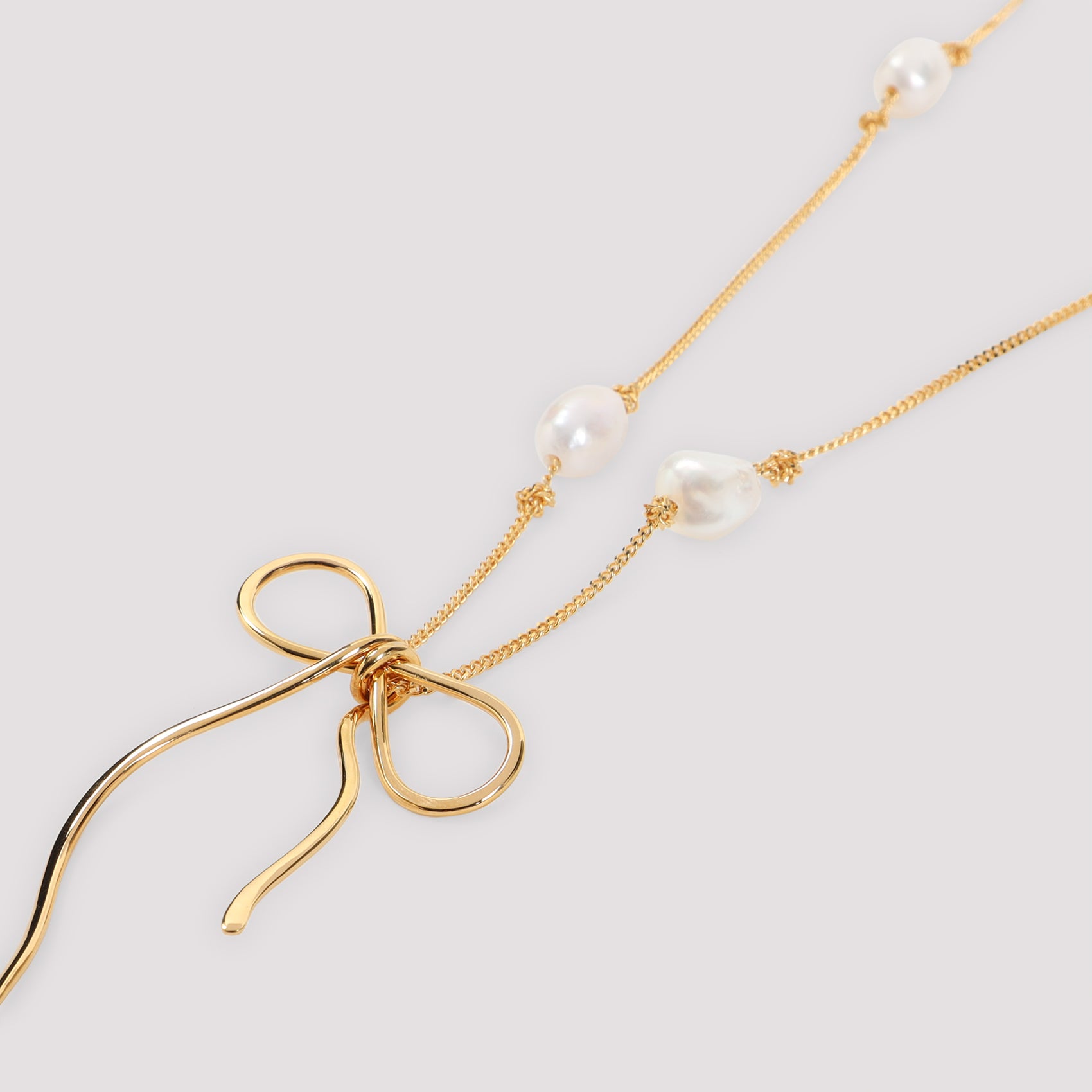Brass and Pearl Necklace
