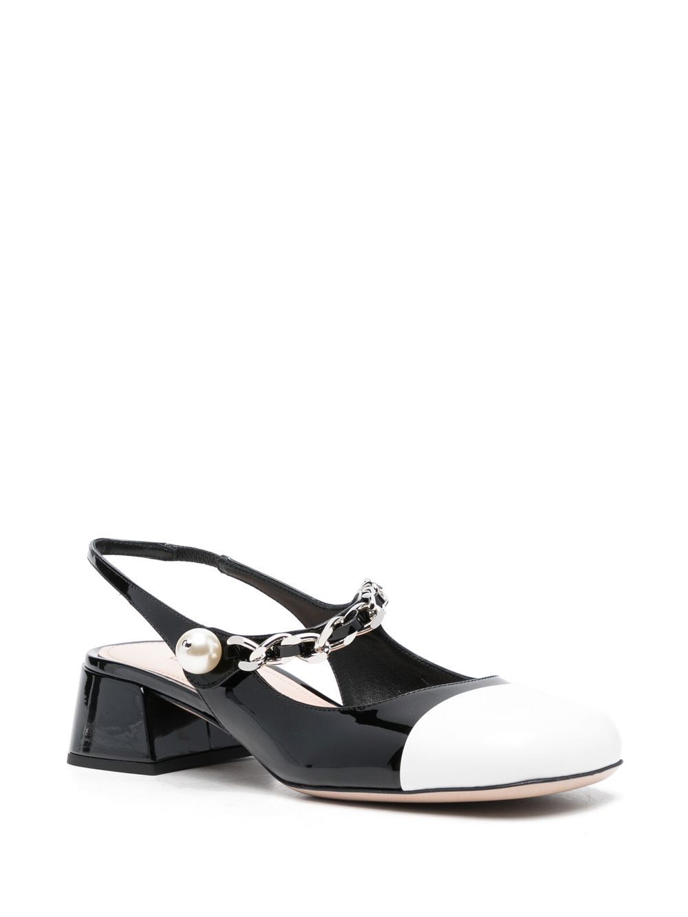 SLINGBACK BICOLORE IN VERNICE