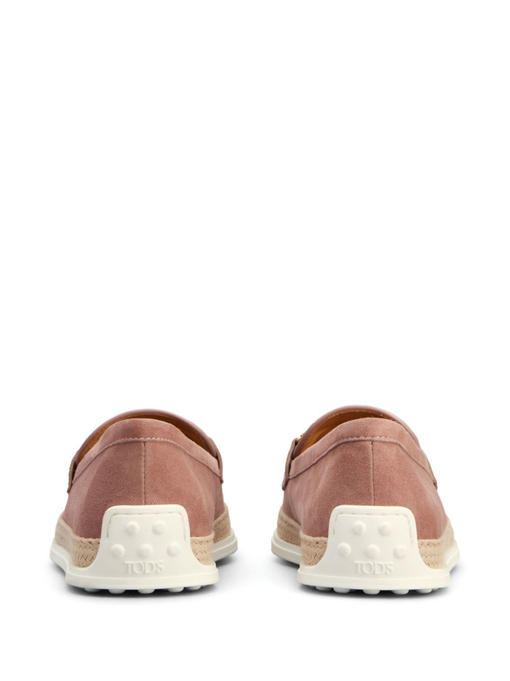 SUEDE SLIPPER LOAFERS WITH DOUBLE T RING ACCESSORY