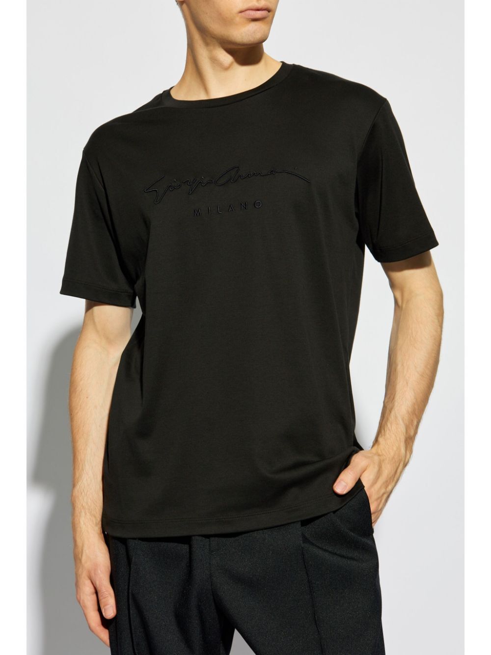 PURE COTTON INTERLOCK SIGNATURE LOGO T-SHIRT