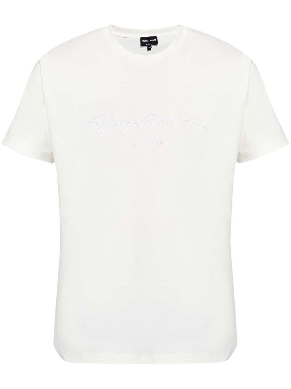 PURE COTTON INTERLOCK SIGNATURE LOGO T-SHIRT
