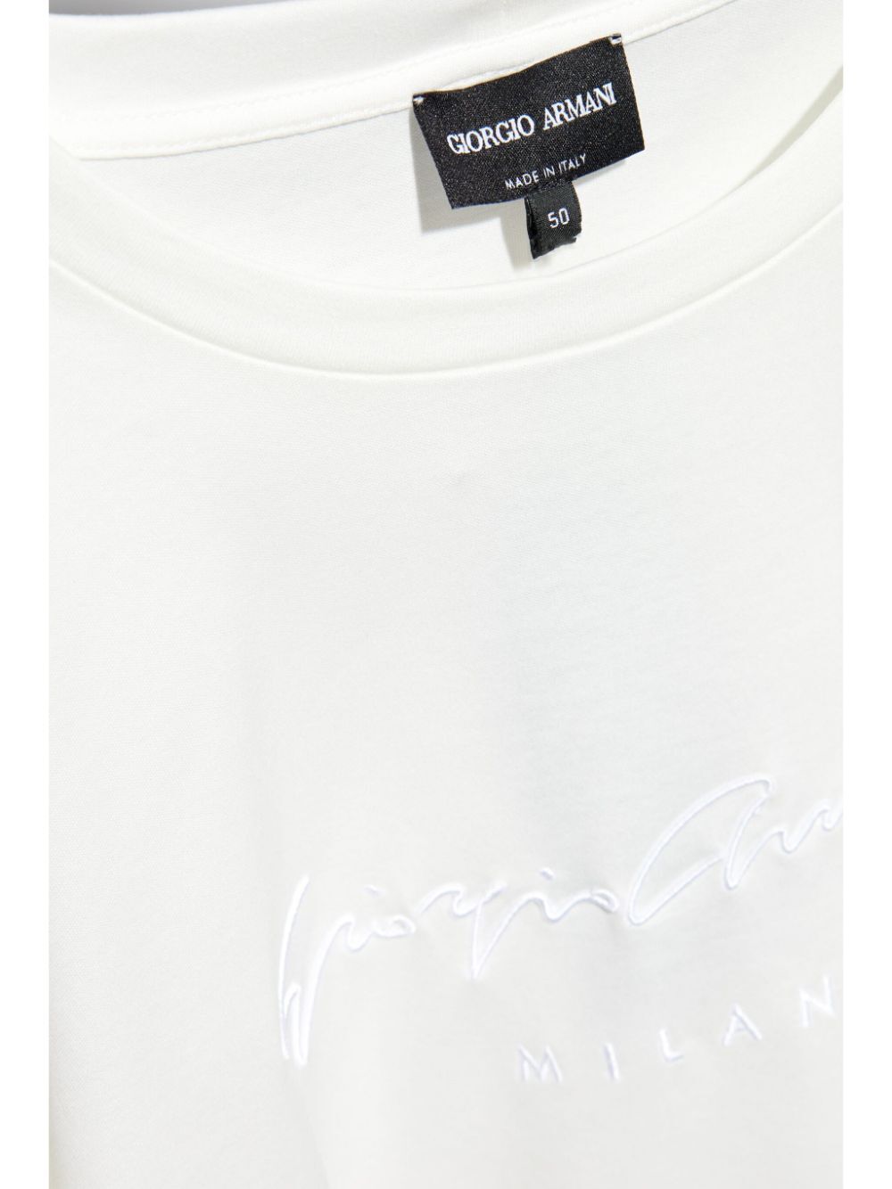 PURE COTTON INTERLOCK SIGNATURE LOGO T-SHIRT