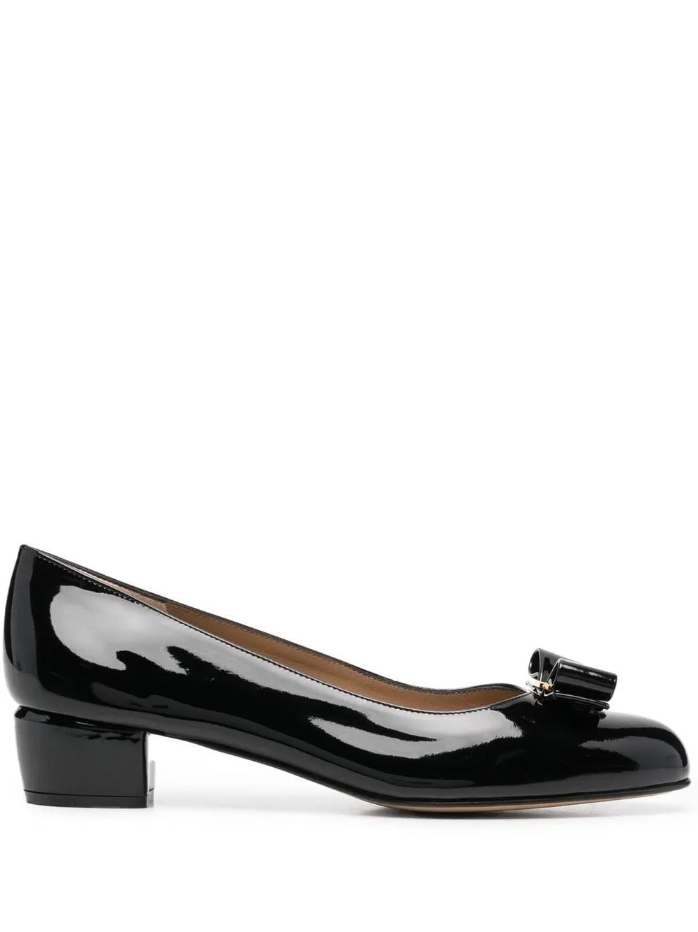 VARA BOW PATENT LEATHER PUMPS