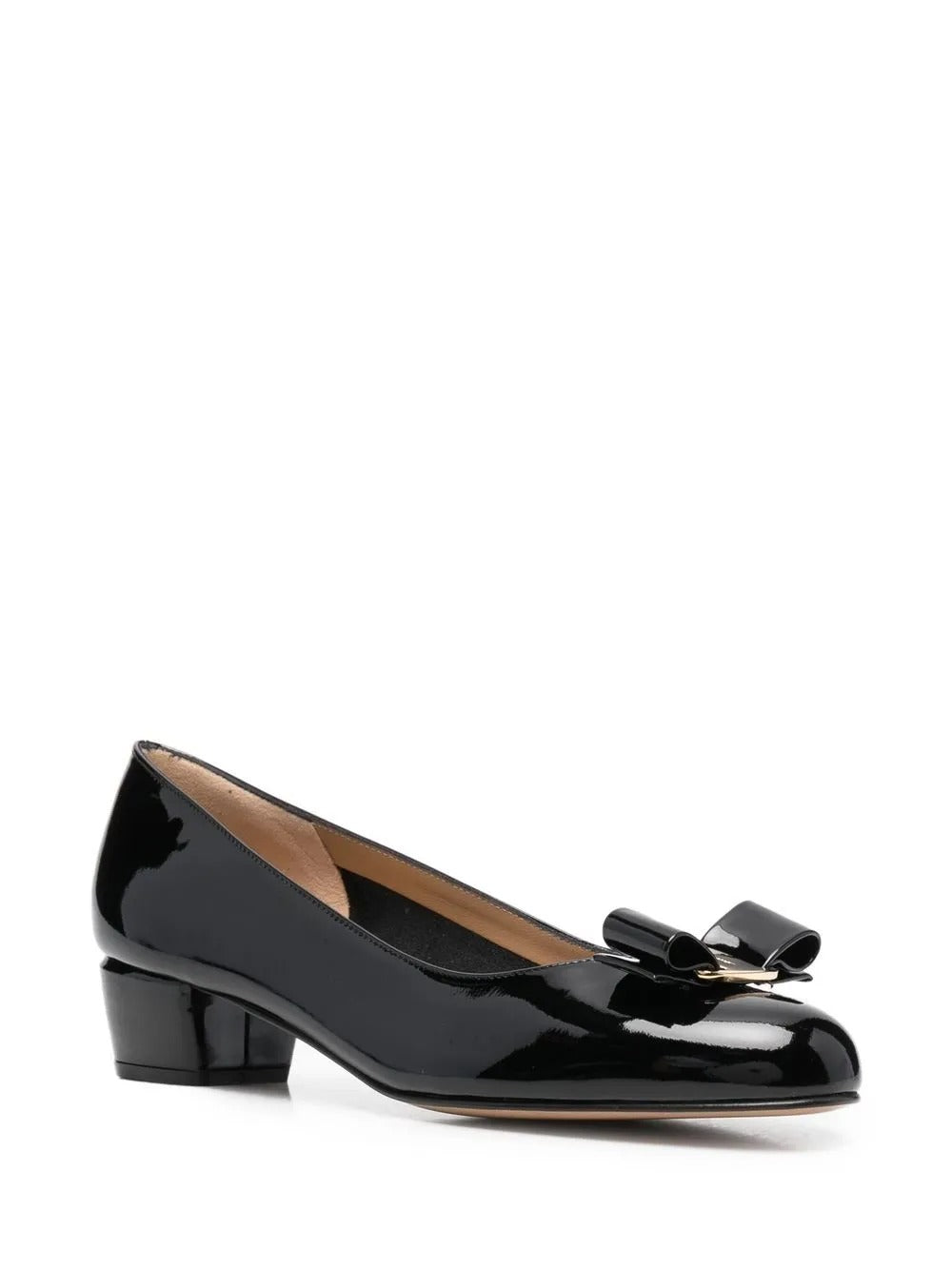 VARA BOW PATENT LEATHER PUMPS
