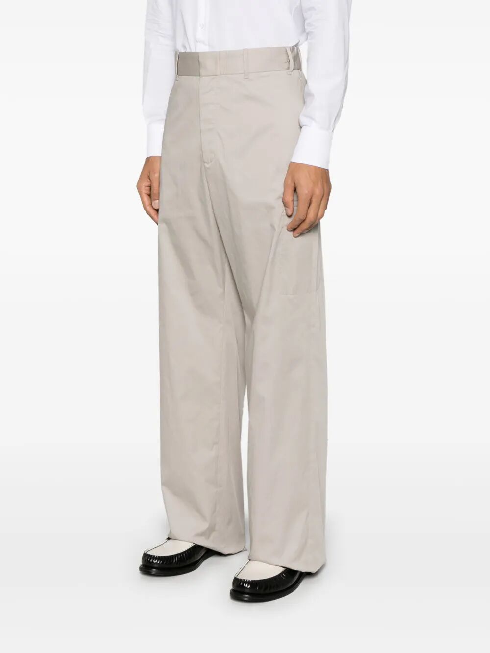 STRAIGHT-CUT CARGO COTTON TROUSERS
