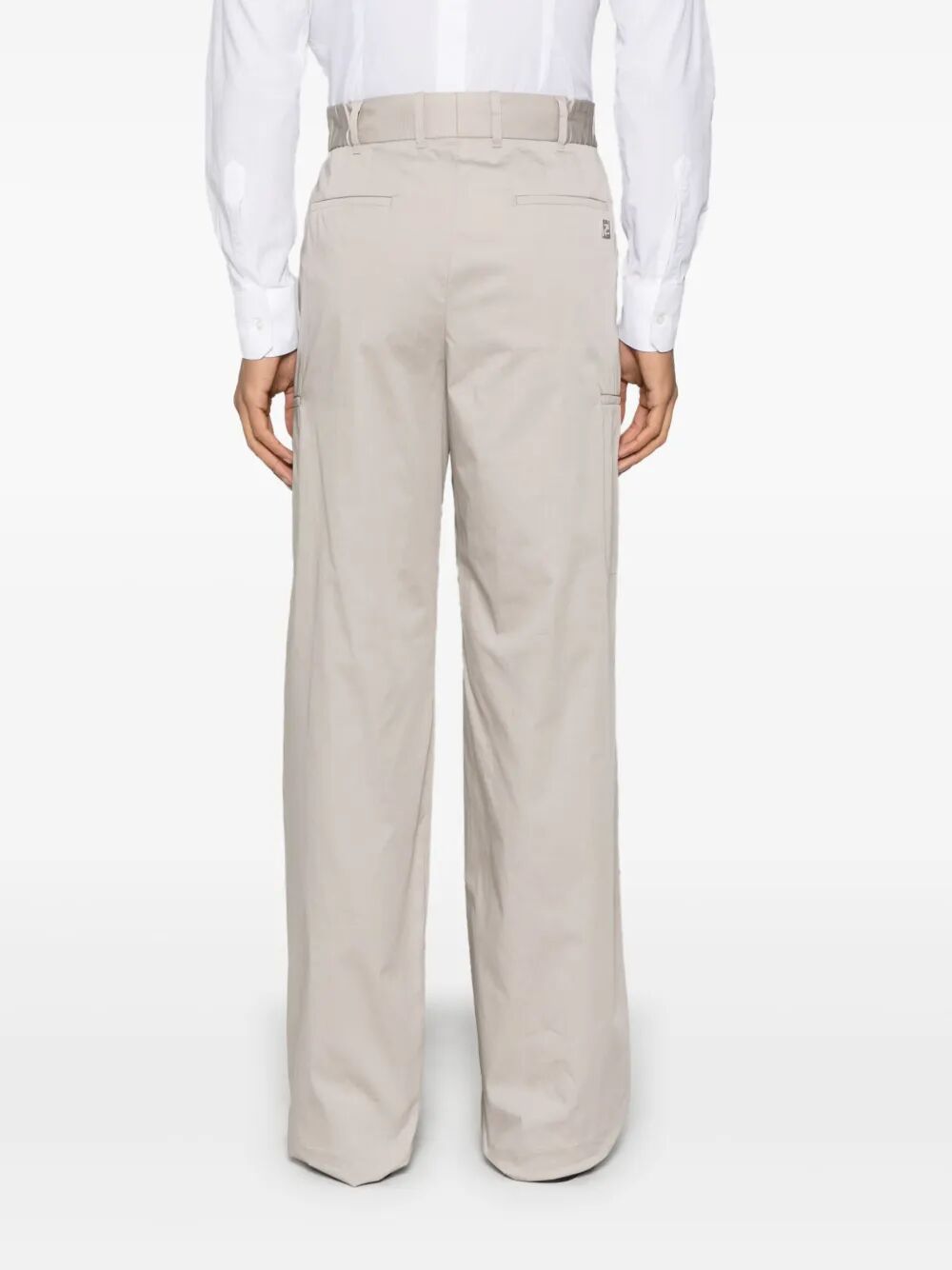 STRAIGHT-CUT CARGO COTTON TROUSERS