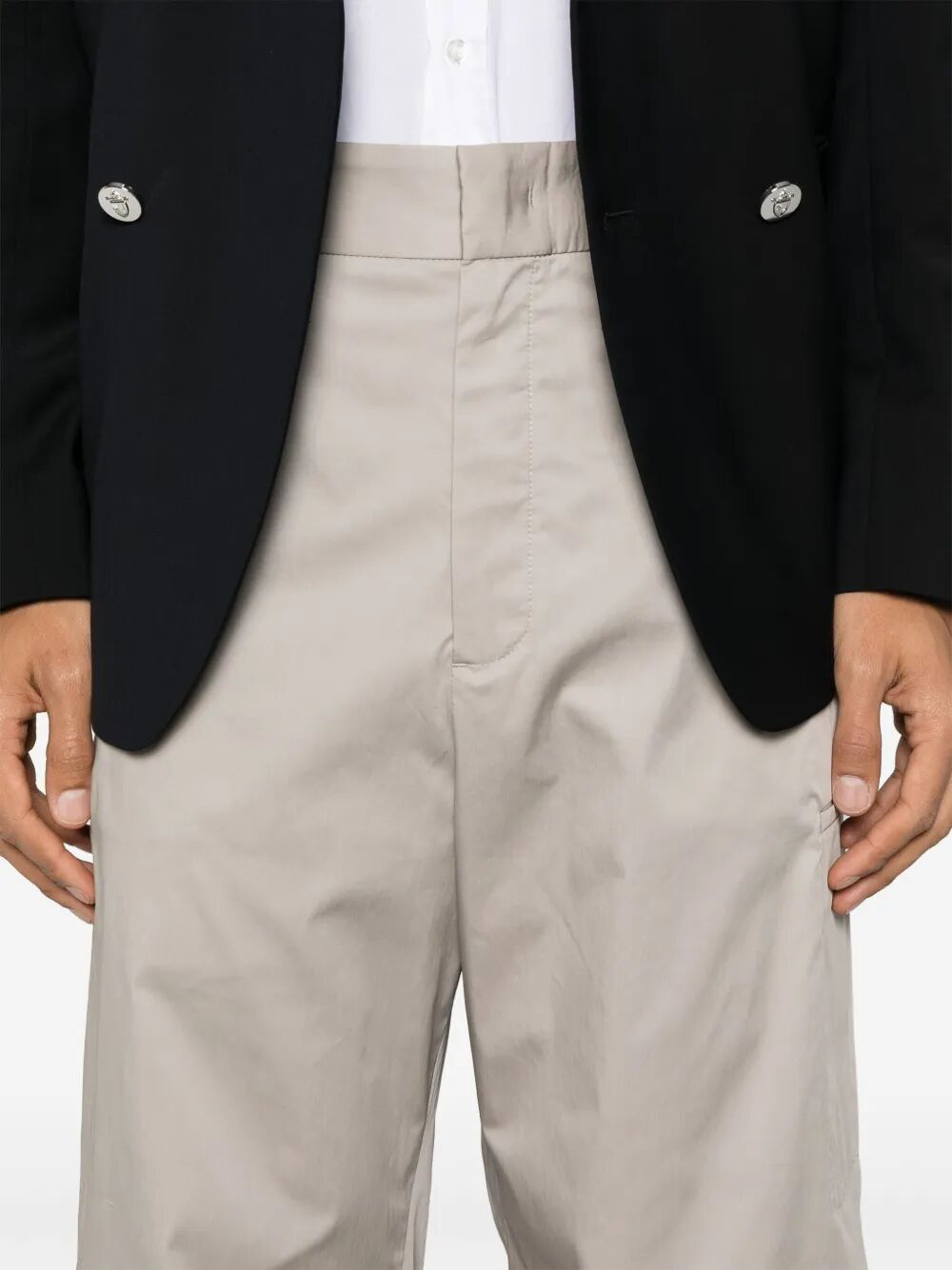 STRAIGHT-CUT CARGO COTTON TROUSERS