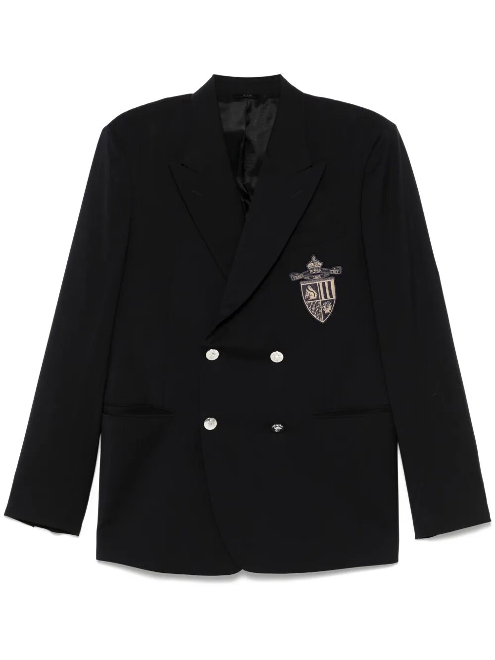 STRAIGHT-CUT DOUBLE BREASTED WOOL JACKET