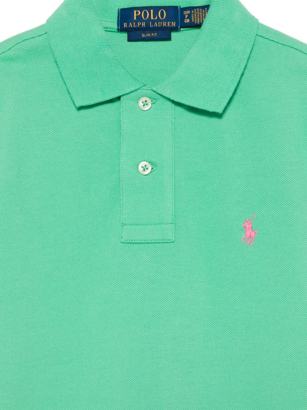 SLIM FIT COTTON MESH POLO SHIRT