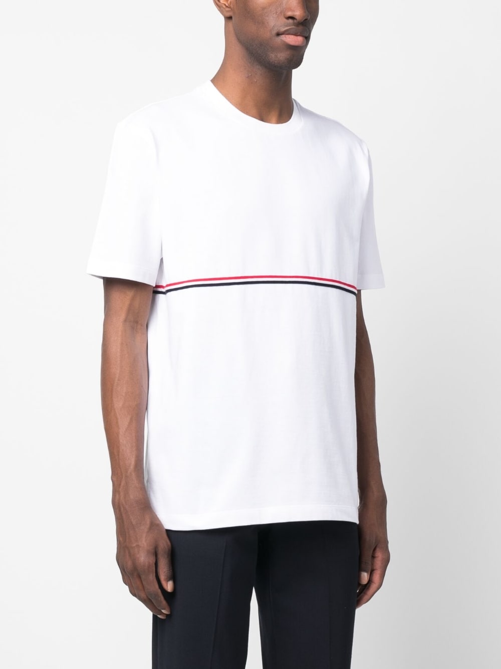 DOUBLE-STRIPE COTTON T-SHIRT
