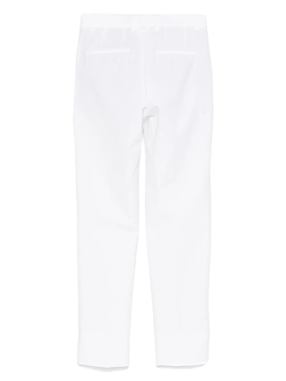 TAPERED LEG COTTON BLEND TROUSERS