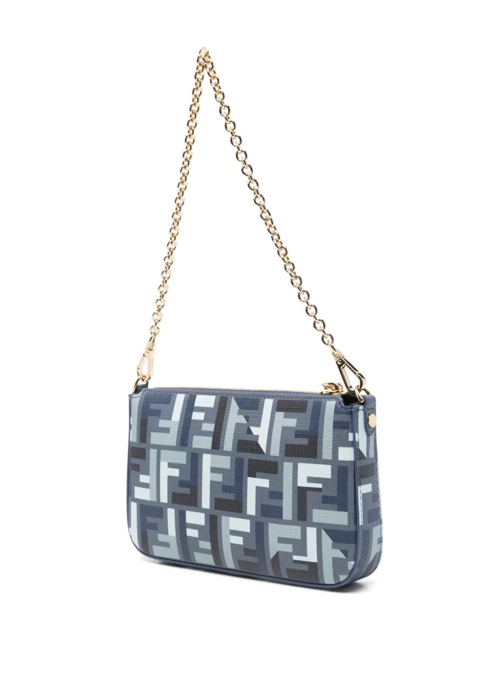 FF FABRIC BAGUETTE POUCH WITH CHAIN